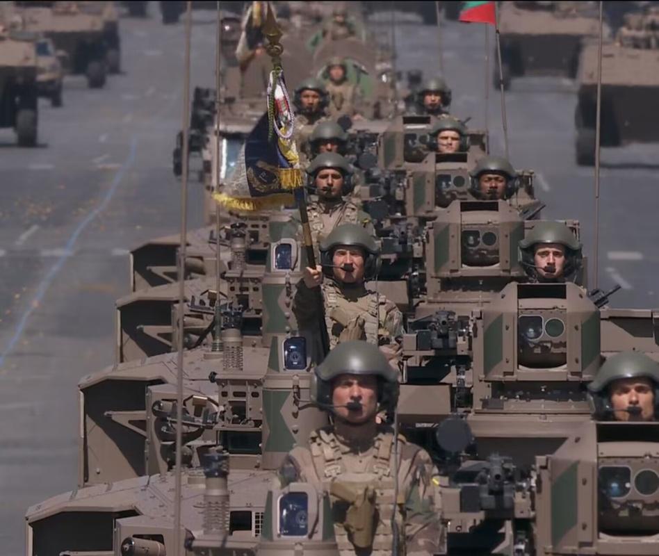 （法國閱兵拿斧頭）